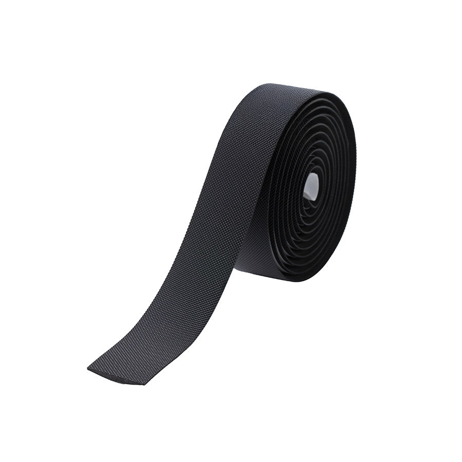 Black BBB Cycling BHT-16 GravelRibbon Gel handlebar tape, 3.5mm thick, with textured surface for grip and comfort.