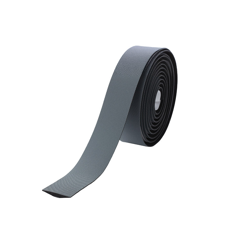BBB Cycling BHT-16 GravelRibbon Gel handlebar tape in black, 3.5mm thick, shown on a bike handlebar.