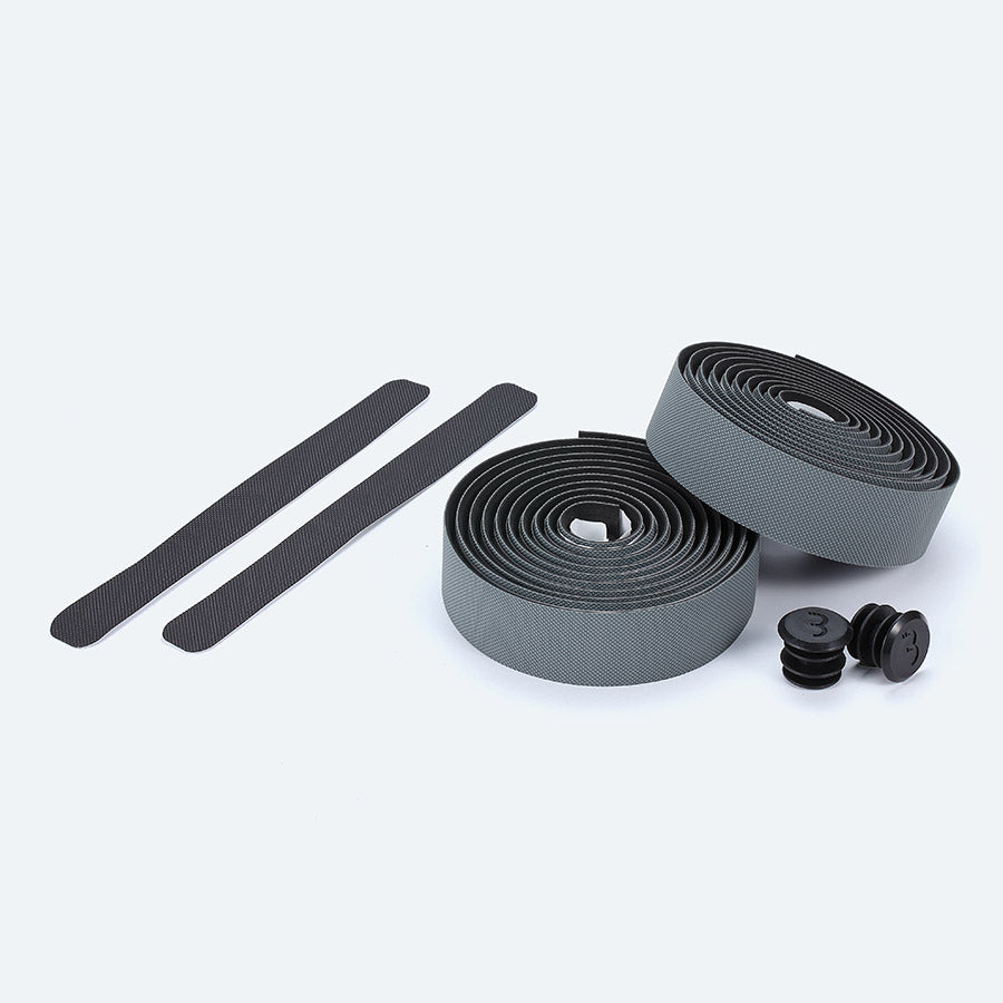 BBB Cycling GravelRibbon Gel handlebar tape in black, 3.5mm thick, providing comfortable grip for gravel biking.