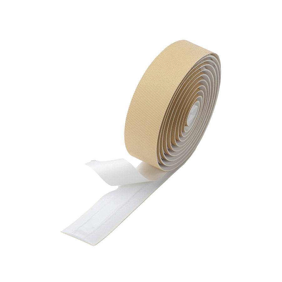 Black BBB Cycling BHT-16 GravelRibbon Gel handlebar tape, 3.5mm thick, shown on bicycle handlebars.