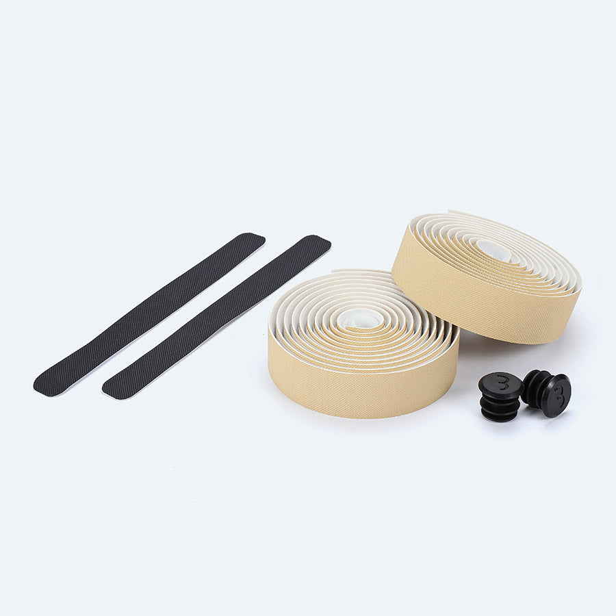 BBB Cycling BHT-16 GravelRibbon Gel handlebar tape in black, 3.5mm thick, showing textured surface and cushioning for bike handlebars.