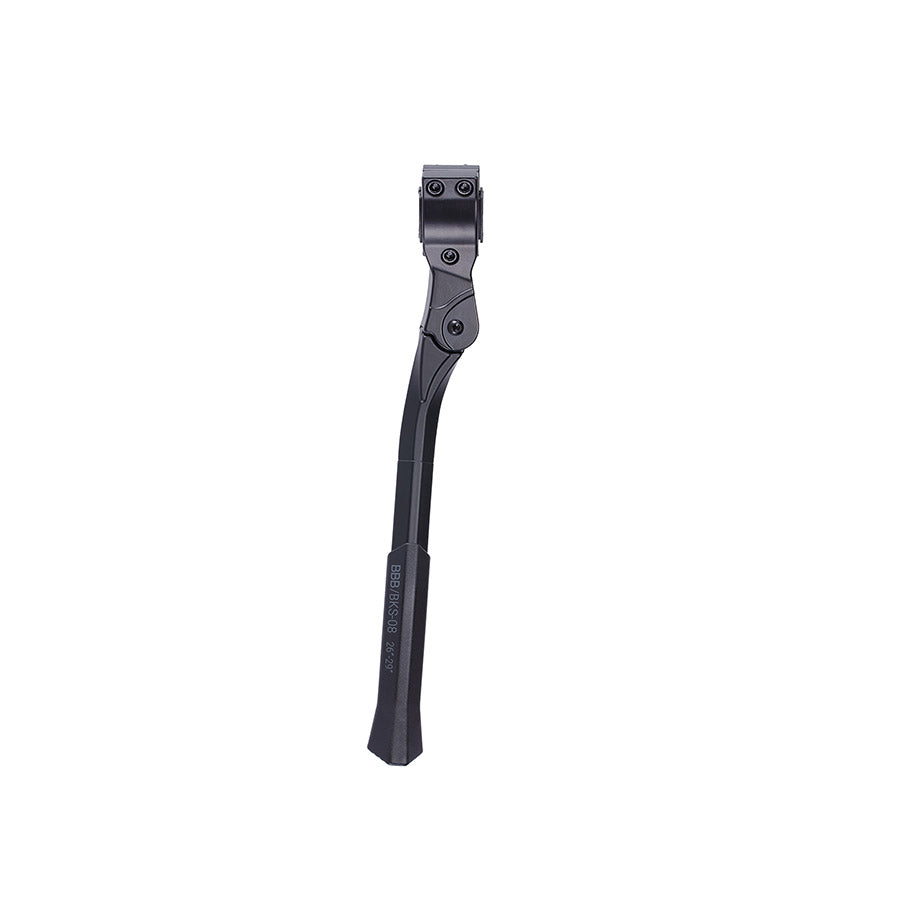 BBB Cycling BKS-08 UniKick rear mount kickstand for bikes, black, fits 26 to 29-inch wheels with clamp mount.