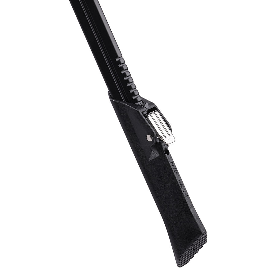 BBB Cycling BKS-08 UniKick rear mount kickstand on a bicycle, black clamp mount for 26 to 29-inch bikes, sturdy and adjustable.