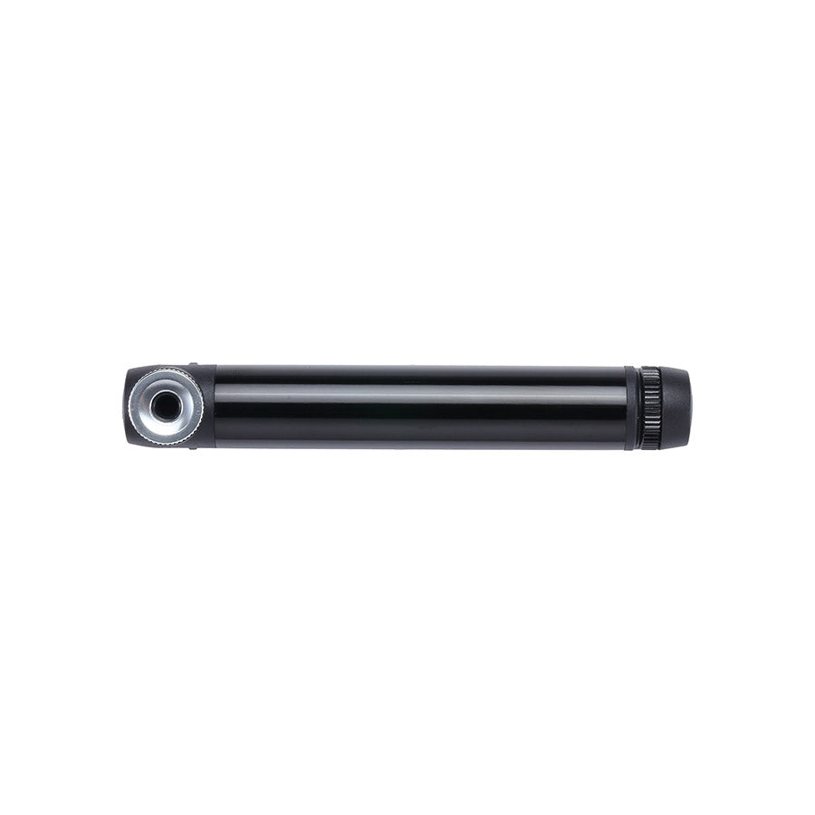 BBB Cycling BMP-102 DoubleShot frame pump in black with 120mm length and 116 PSI, designed for press-fit bike frames.