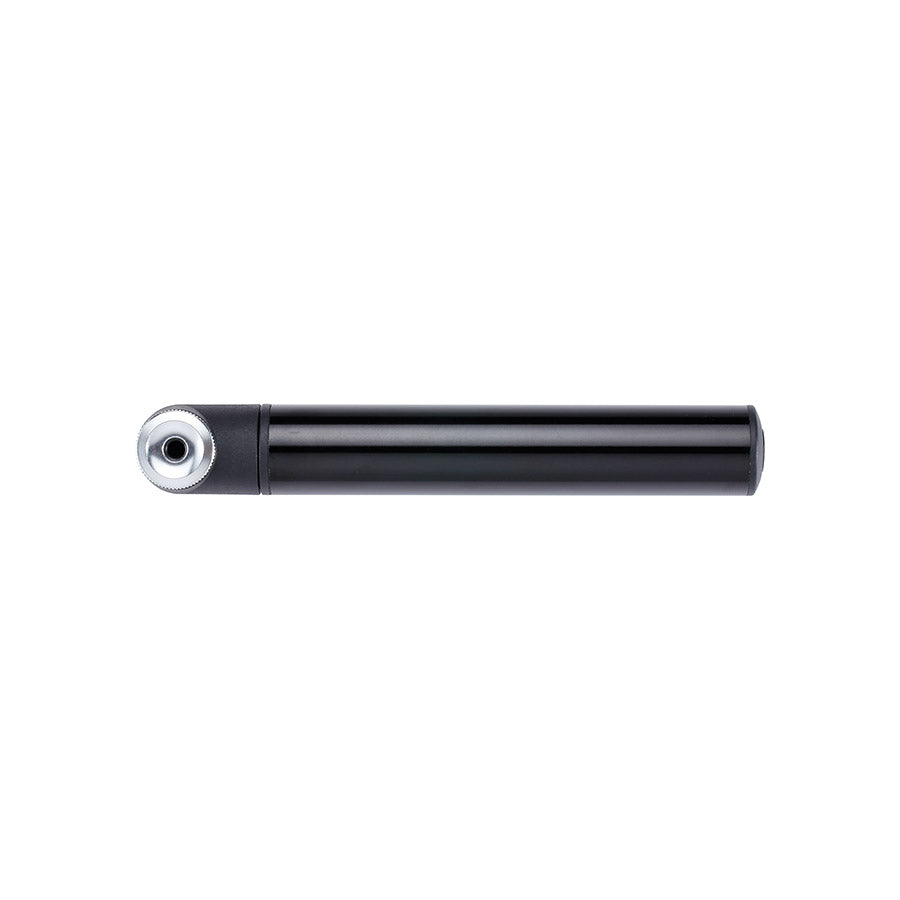 BBB Cycling BMP-103 SingleShot MTB frame pump, black press-fit design with 60 PSI capacity for mountain biking bikes.