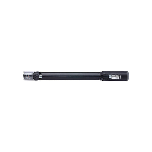 BBB Cycling BMP-53 Traveller frame pump with twist head, black, 116 PSI capacity for bike tire inflation, compact and durable design.