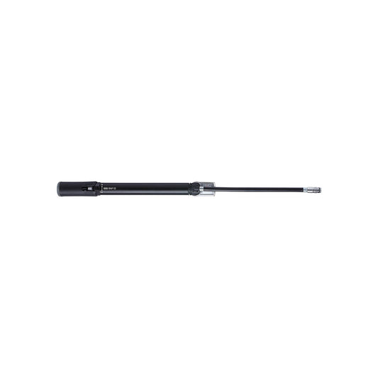 BBB Cycling BMP-53 Traveller frame pump with twist head, black finish, suitable for bicycle tires, compact and durable design.