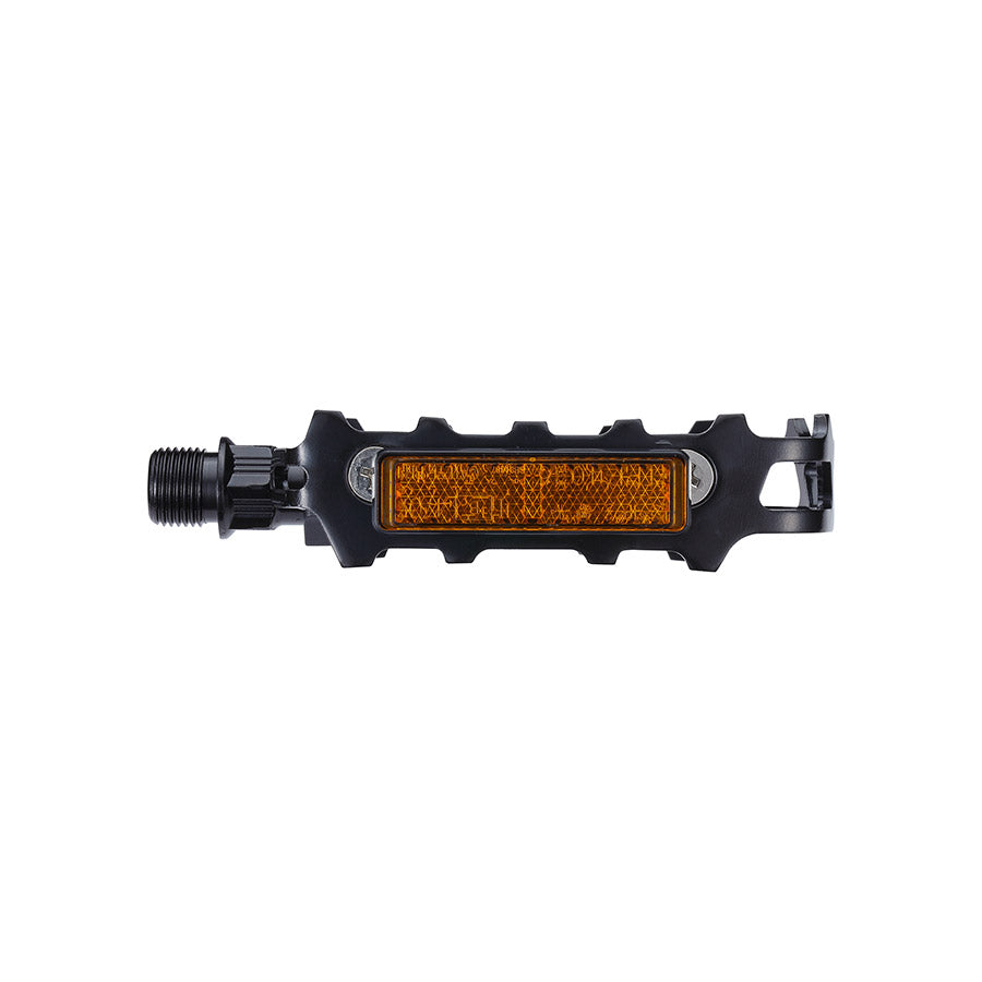 Black BBB Cycling BPD-15B Mount&Go 2.0 recreational pedals with nylon body and chromoly spindle, pair shown.