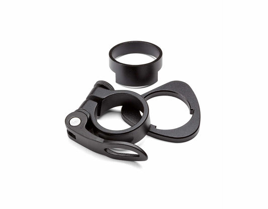Benno quick release seat clamp for bike seatposts, lightweight and durable bike seatpost clamp with easy quick-release mechanism.