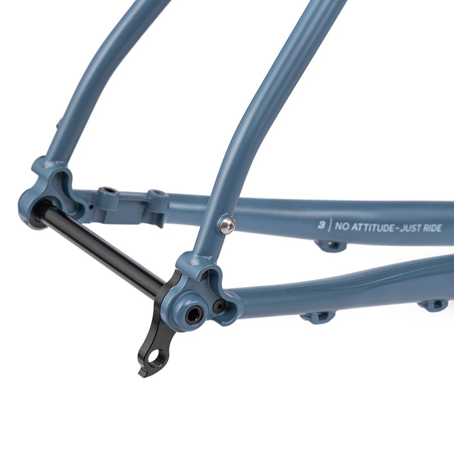 Bombtrack Hook Ext road frame in matte black, showcasing the lightweight design and sleek geometry for road cycling enthusiasts.