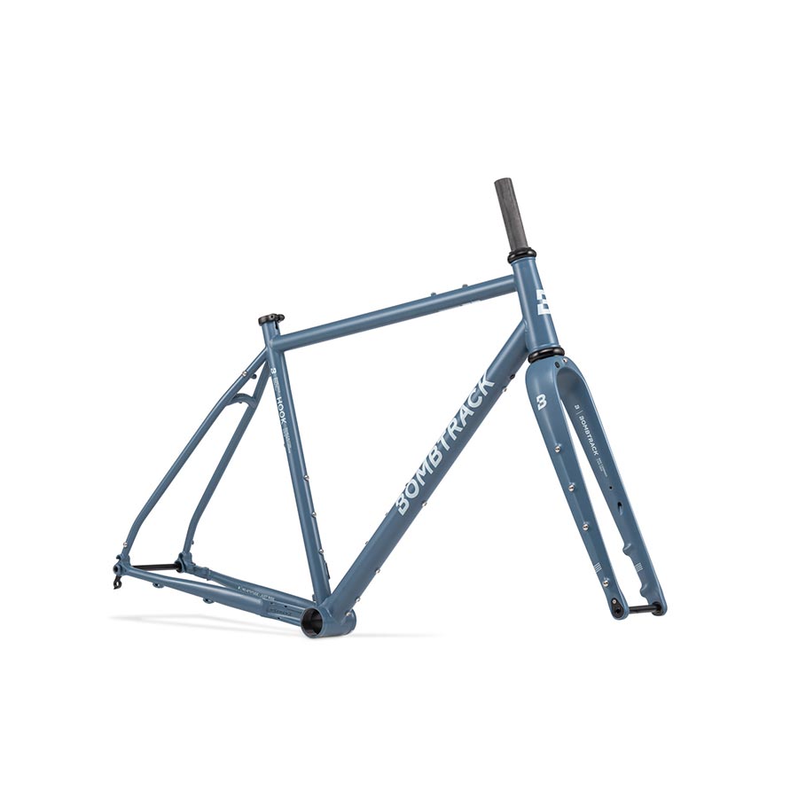 Bombtrack Hook Ext road frame in matte black, featuring lightweight construction and sleek design for performance cycling.