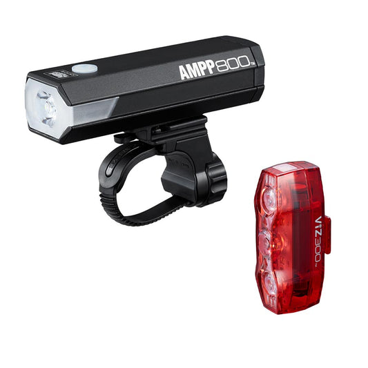 CatEye, AMPP 800 & VIZ 300, Light, Set, Black