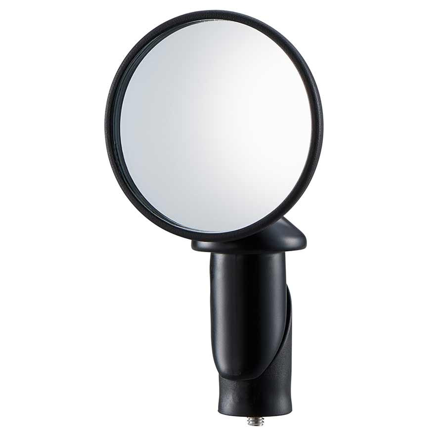 CatEye BM-45 bicycle mirror showing the reflective surface and mounting arm for bike handlebar attachment.