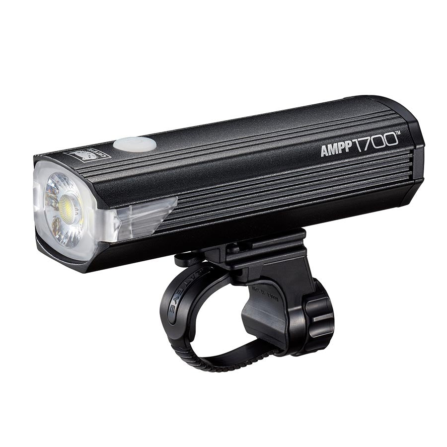 CatEye AMPP 1700 bike light with bright LED illumination and compact design for enhanced visibility during cycling.