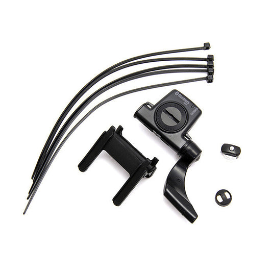 CatEye ISC-12 Bluetooth speed and cadence sensor with foot pods, used for cycling performance tracking.