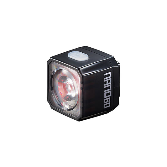 CatEye NANO60 rear bike light in black, compact LED lights for visibility and safety during night riding.