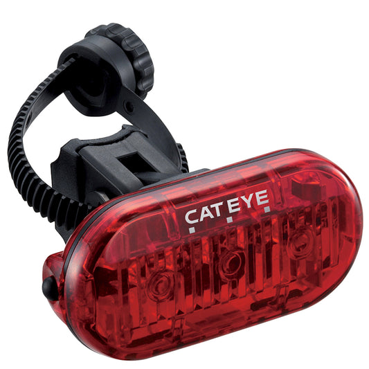 CatEye Omni 3 rear red bike light with multiple LED lights for enhanced visibility and safety during night riding.