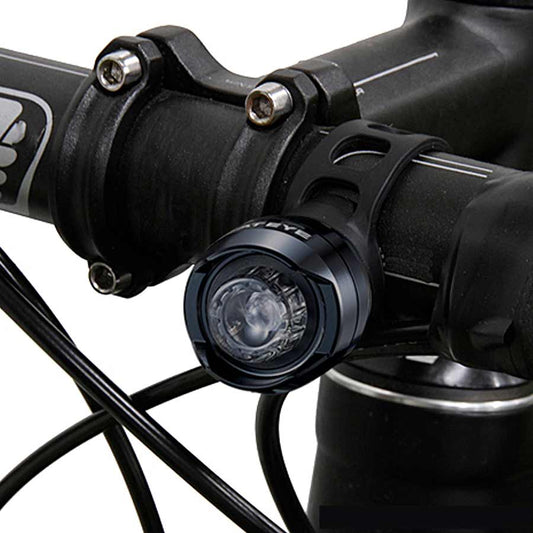 Black CatEye Orb Rechargeable rear light with LED illumination for bicycles, compact and lightweight for visibility and safety.