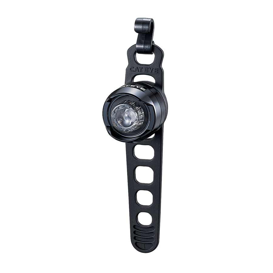 Black CatEye Orb Rechargeable rear light for bikes, compact LED cycling light with rechargeable battery and high visibility.