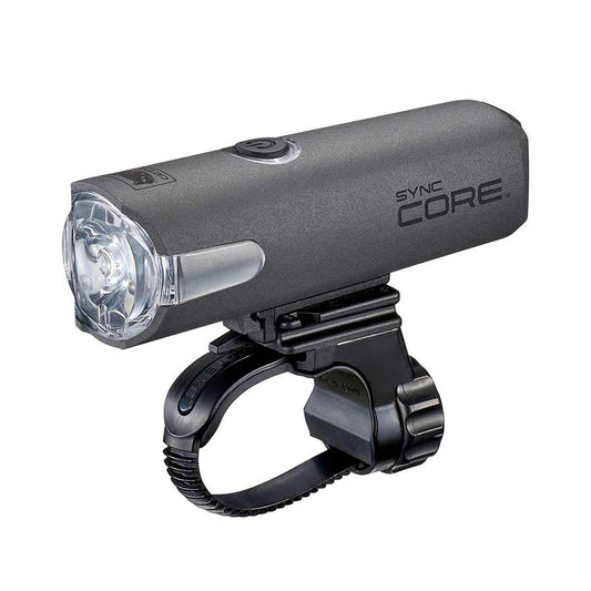 CatEye SYNC Core front bike light in black, compact LED light with bright illumination for cycling safety.