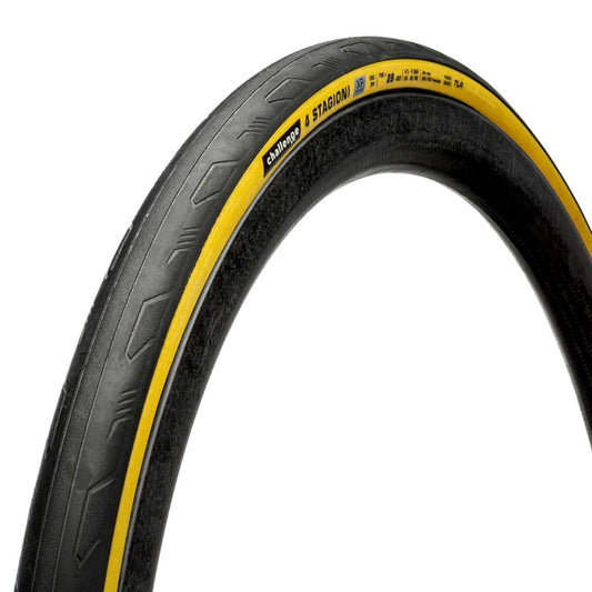 Challenge 4 Stagioni TLR road tires with silver Corazza tanwall, 700x28 size, tubeless-ready, folding design, high-Performance cycling.