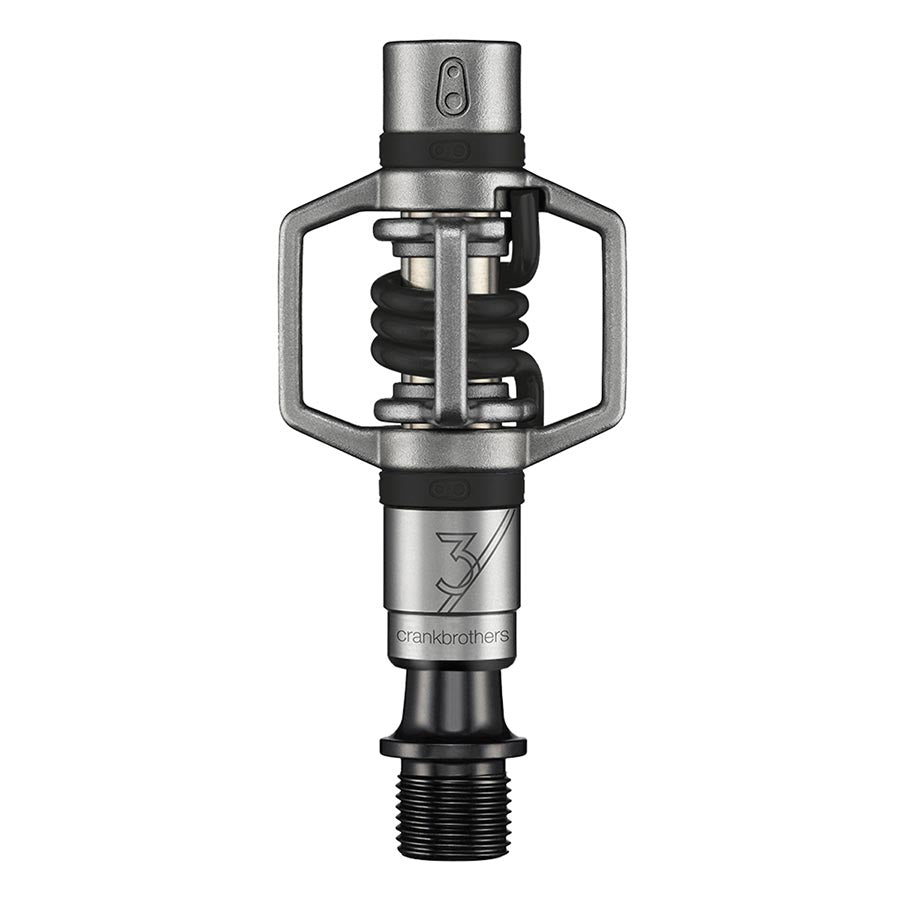 Crankbrothers Eggbeater 3 clipless MTB pedals in black with spring mechanism, designed for mountain biking.