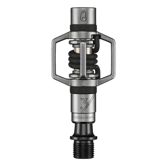 Crankbrothers Eggbeater 3 clipless MTB pedals in black with spring mechanism, designed for mountain biking.