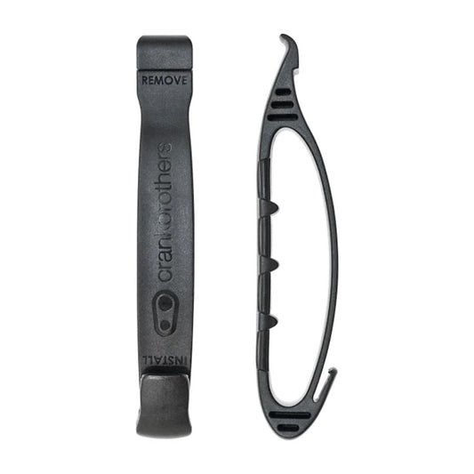 Crankbrothers Speedier Lever for tube and tire repair, showing a durable bike tire lever in bright orange color.