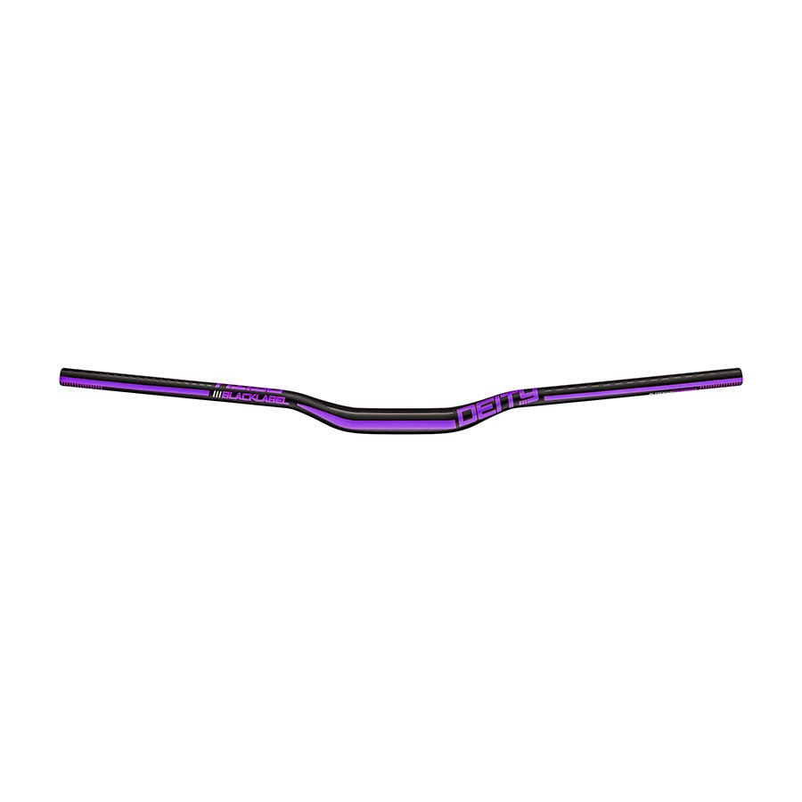 Deity Black Label 25 MTB handlebars with 31.8mm diameter, 800mm width, 25mm rise, black finish, mountain bike handlebar.