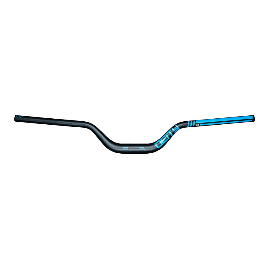 Deity Highside 35 MTB handlebars in black, 800mm width, 35mm diameter, 50mm rise, designed for mountain biking.