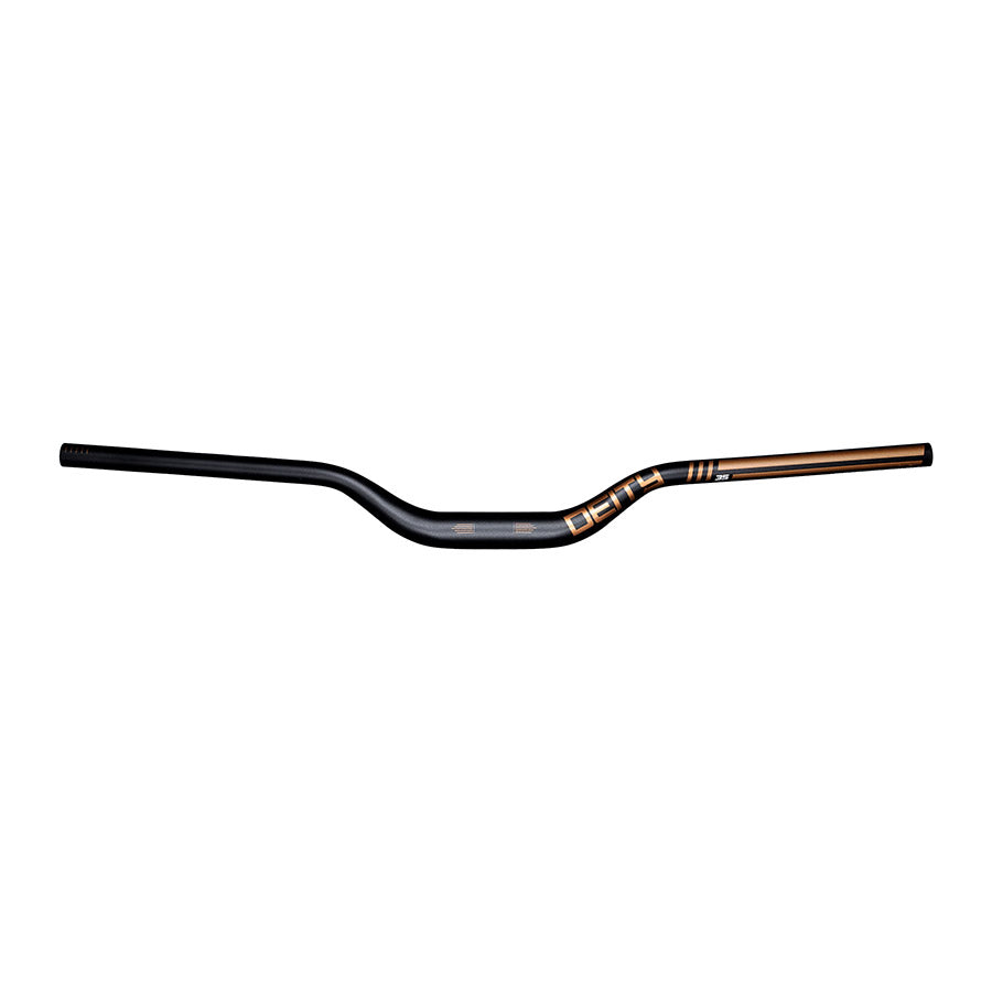 Deity Highside 35 MTB handlebars in black, 800mm width, 35mm diameter, with 50mm rise, designed for mountain biking.