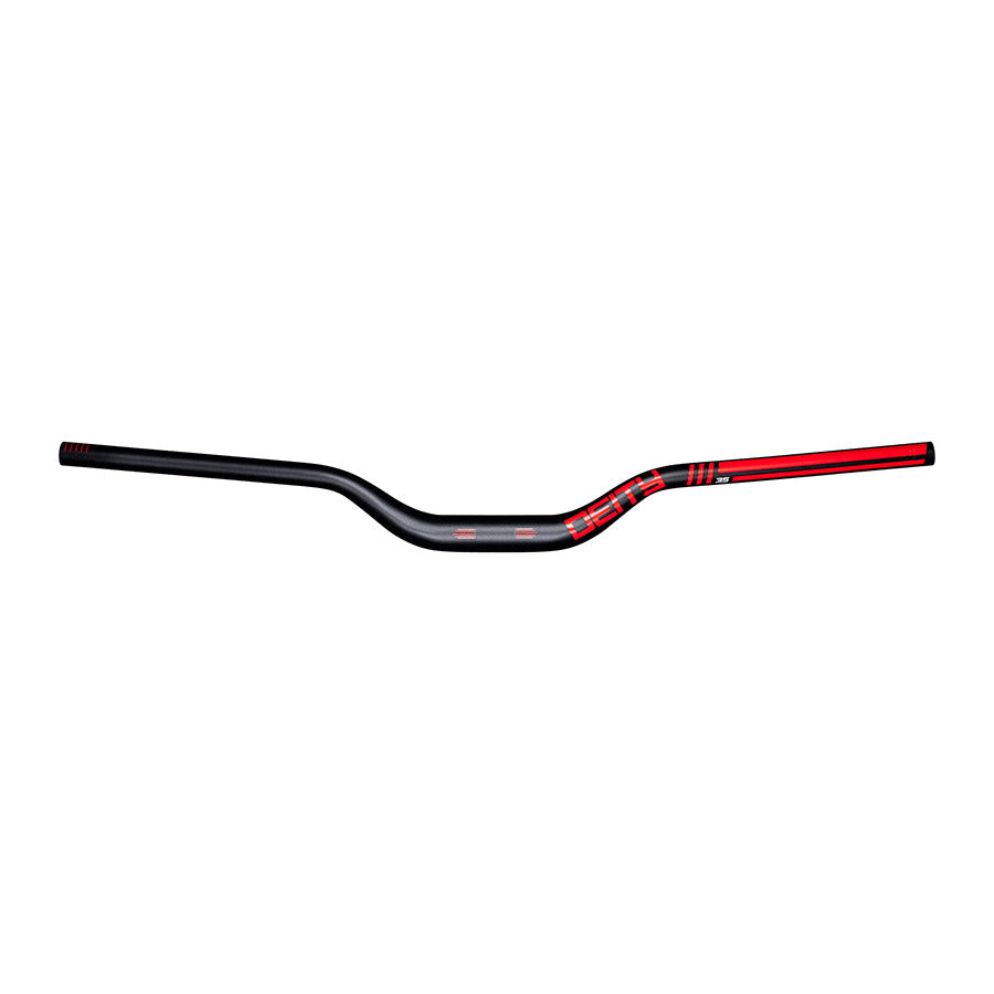 Deity Highside 35 MTB handlebars in black, 800mm wide with 50mm rise and 35mm diameter, designed for mountain biking.