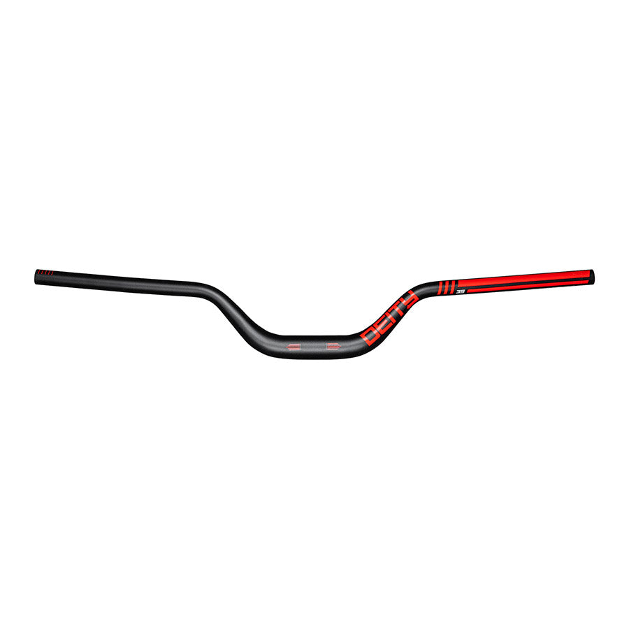 Deity Highside 35 MTB handlebars in black, 800mm wide with 35mm diameter and 50mm rise, suitable for mountain biking.