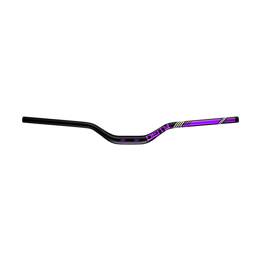 Deity Highside 50 MTB handlebars in black, lightweight aluminum with ergonomic design for mountain biking performance.