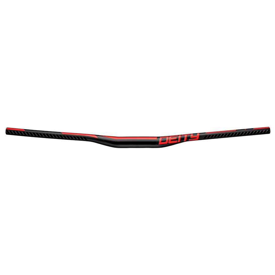 Black Deity Ridgeline MTB handlebars with ergonomic grips and sturdy construction for mountain biking.