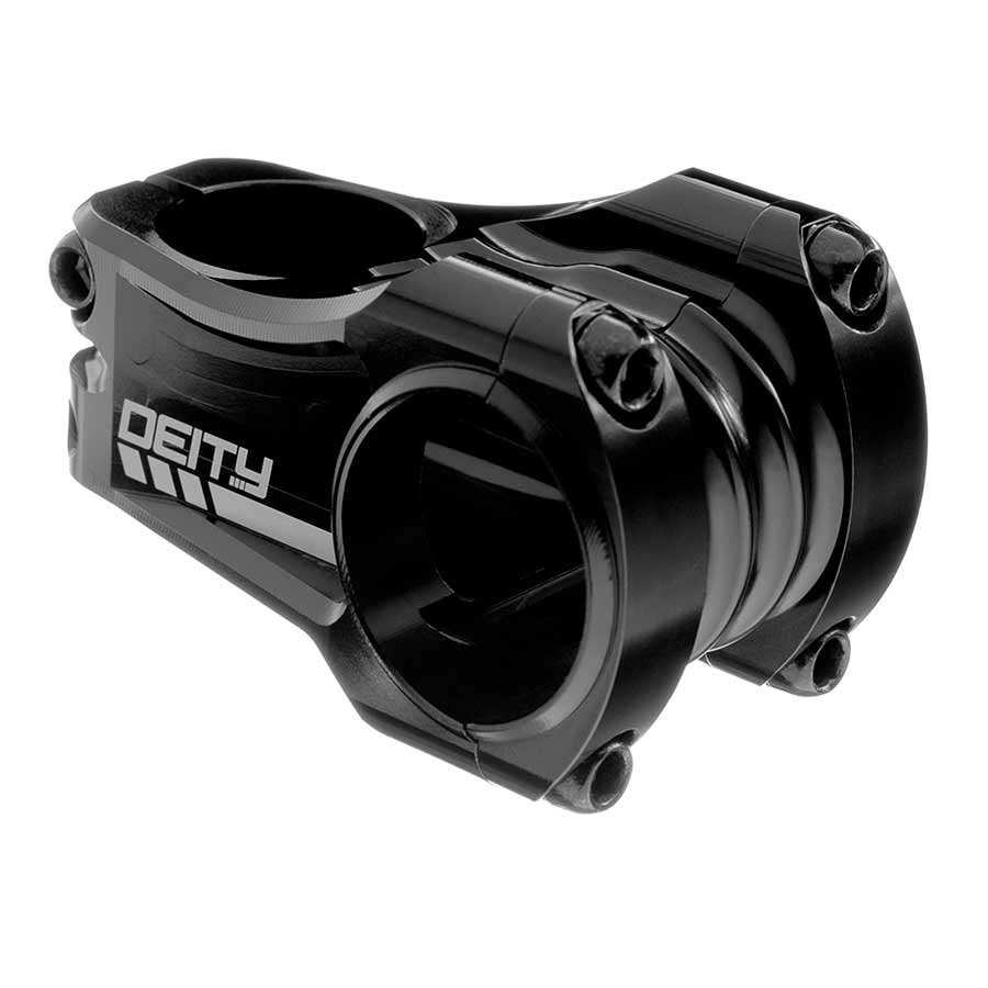 Deity Copperhead 50 threadless bike stem in black, 50mm length, 35mm diameter, suitable for 1-1/8 inch steerers.