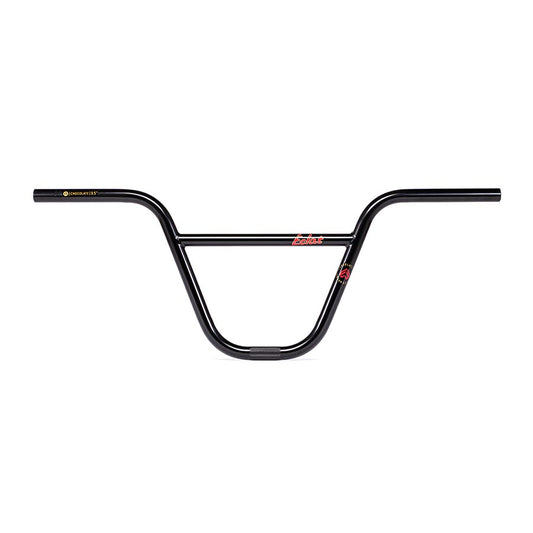 Eclat Chocolate Bar BMX handlebars in black with 28-inch rise and 22.2mm diameter, designed for BMX bikes