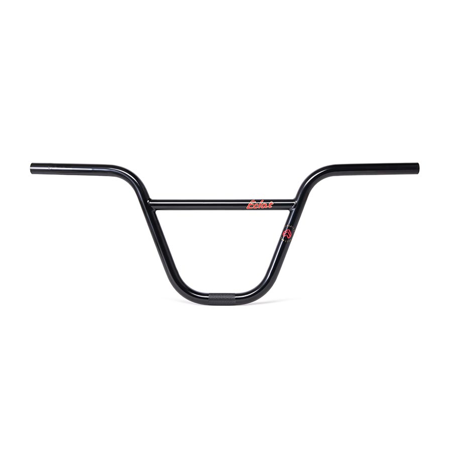 Black Eclat Chocolate Bar BMX handlebars with 28-inch rise and 22.2mm diameter, designed for durable BMX riding.