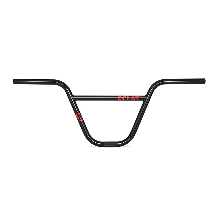 Eclat BMX handlebars with 22.2mm diameter, 29.5-inch rise, black finish, designed for controller-style BMX bikes.