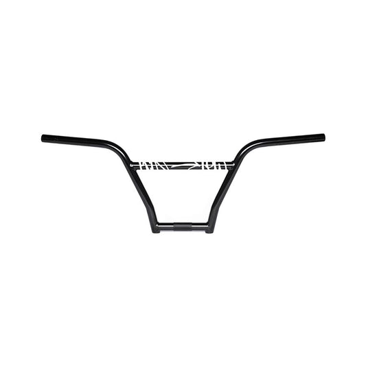 Black Eclat BMX controller handlebars with 22.2mm rise for BMX bikes, featuring a sleek design and durable construction.