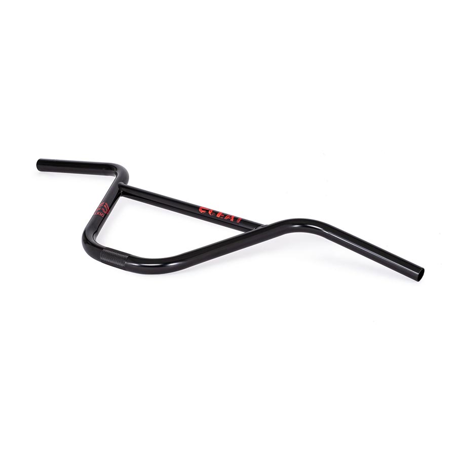 Eclat BMX handlebars controller with 22.2mm rise in black, showcasing the sleek design and sturdy construction.