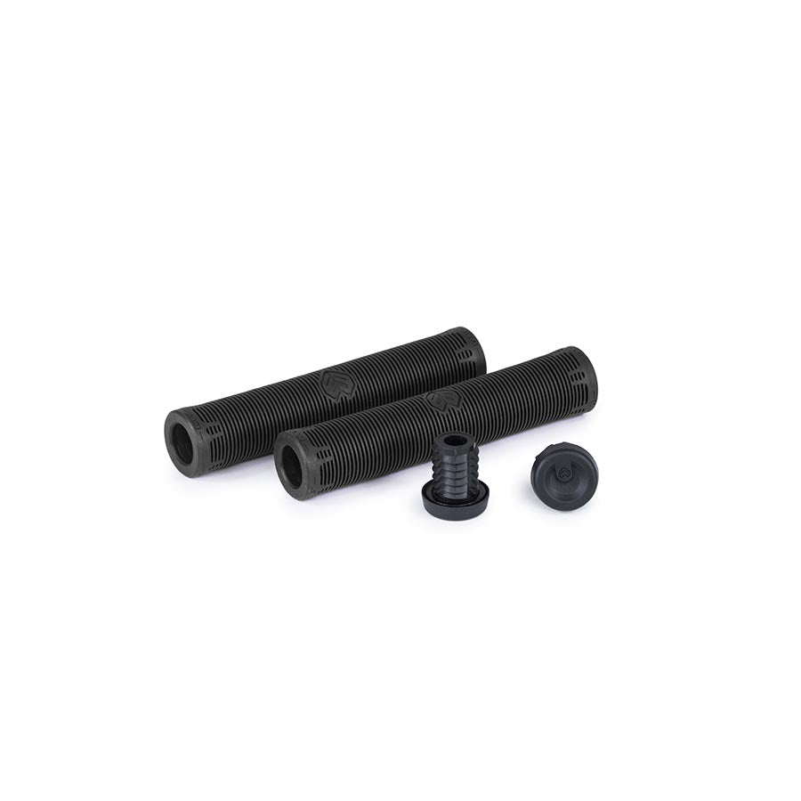 Pair of black Eclat grip filters with textured surface for enhanced grip and control on BMX or skateboard handlebars.