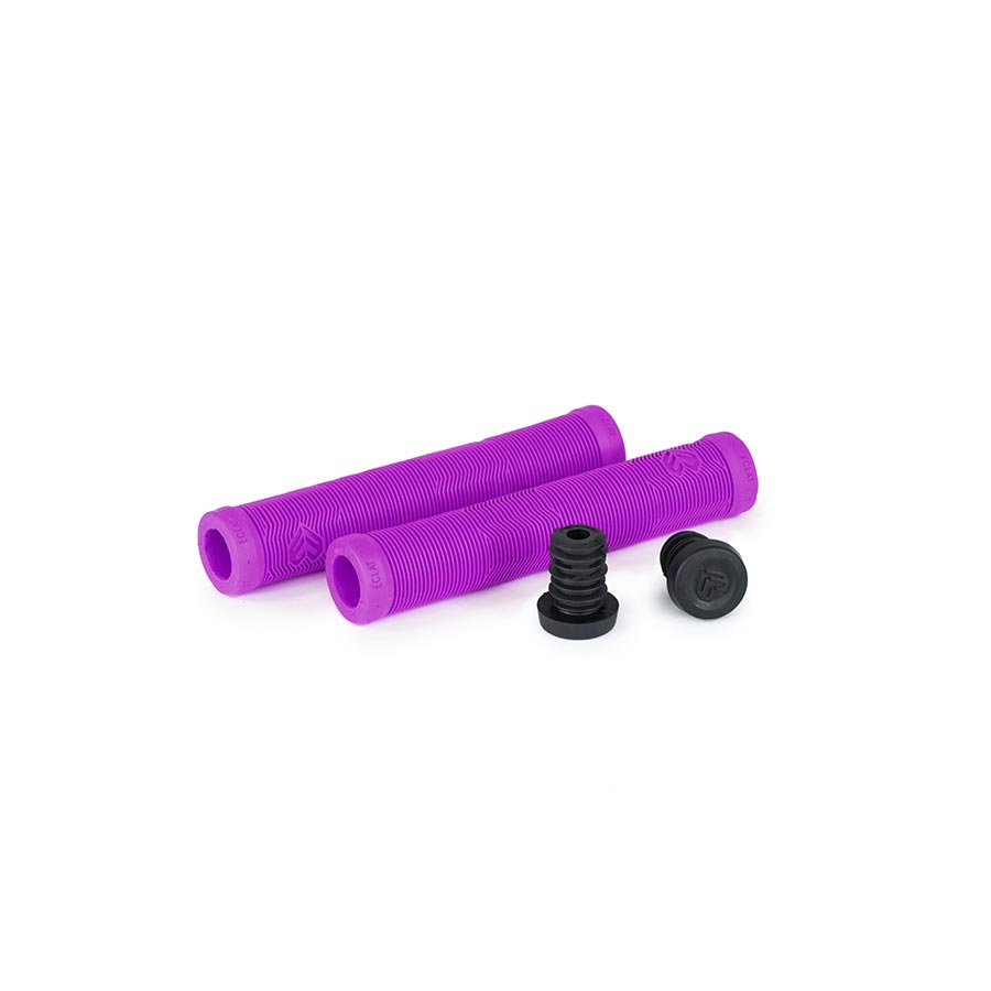 Black Eclat Pulsar grips for BMX bikes with textured surface for better grip and control.
