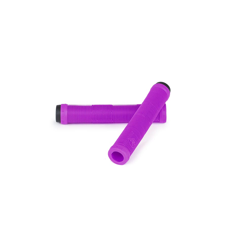Black Eclat Pulsar grips for BMX bikes, showing textured rubber surface and branding details.