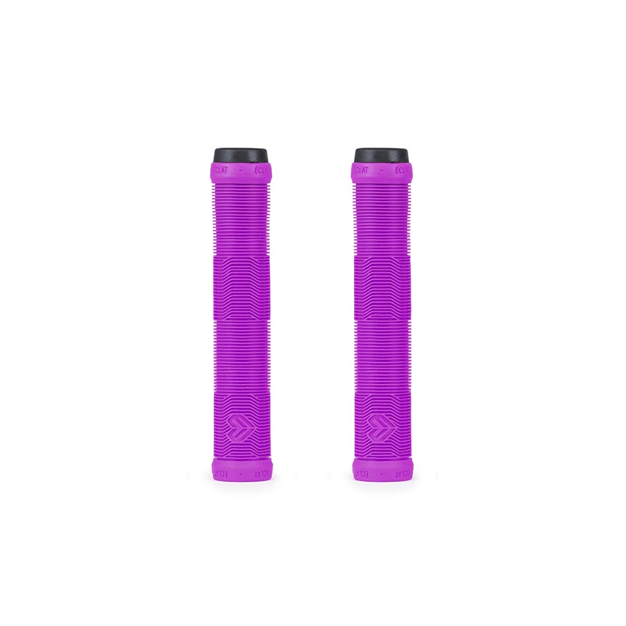 Black Eclat Pulsar grips for BMX bikes, featuring textured rubber for improved grip and control.