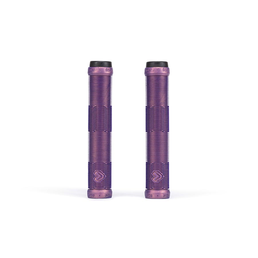 Black Eclat Pulsar grips for BMX bikes, featuring textured rubber surface for improved grip and control.