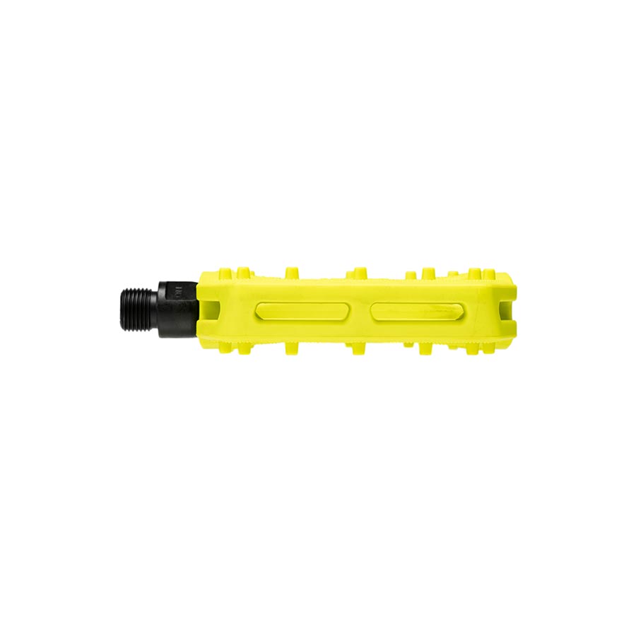 Black Eclat Slash platform pedals with metal pins and sturdy design for BMX and mountain biking.