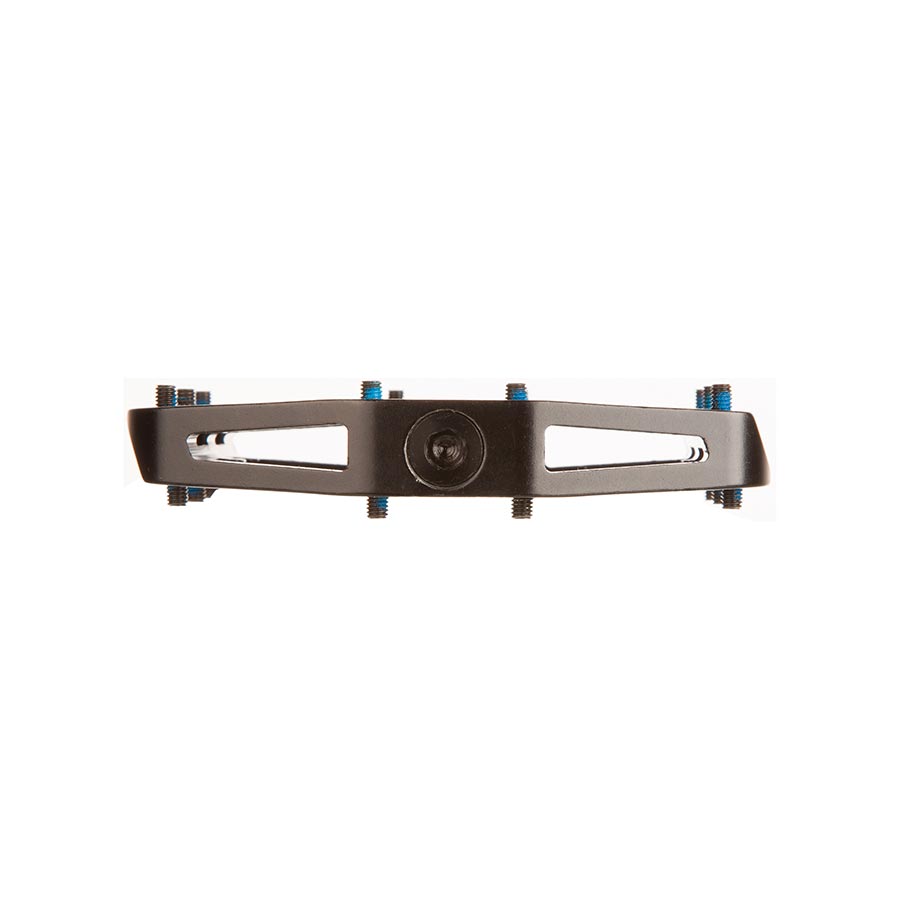 Black Eclat Surge XL platform pedals with sturdy metal body and adjustable pins for BMX or mountain biking.