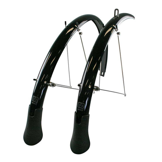 Evo Power Guard full fender set for bikes, 26 x 1.9-2.1, black plastic fenders with mounting hardware, designed for bicycle protection