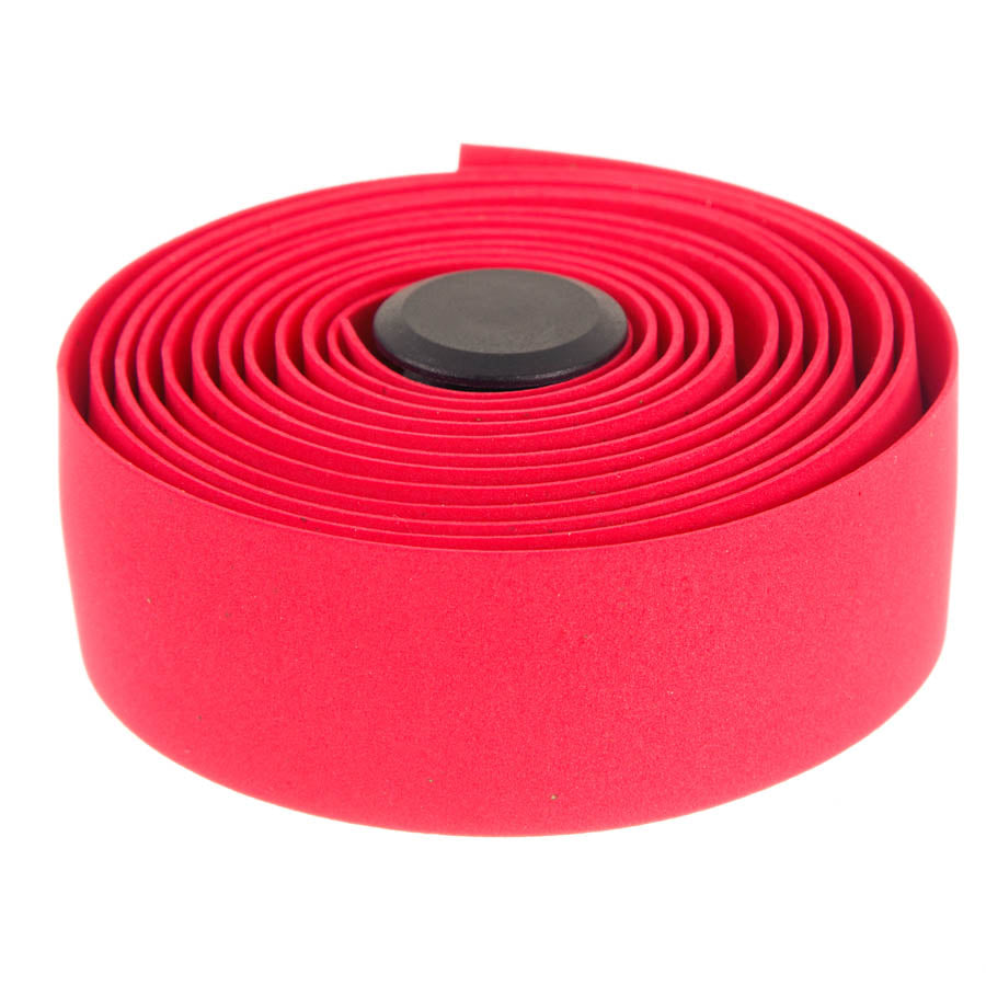 Black Evo Wind-Up Classic handlebar tape wrapped around bicycle handlebars, featuring cork material for comfort and grip.